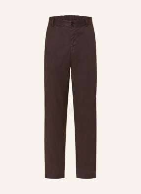 Joop! Kalhoty K Obleku River, Extra Úzký Střih, S Lněným Prvkem 204 dark brown 204