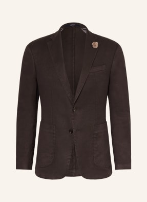 Joop! Sako Hoverest Slim Fit S Lněným Vzorem 204 dark brown 204