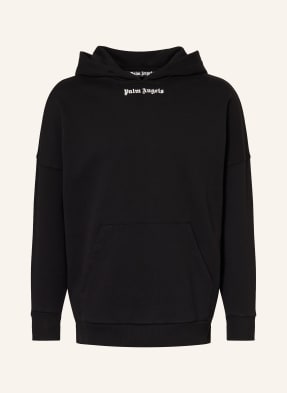 Palm Angels Mikina S Kapucí V Oversized Střihu černá / bílá