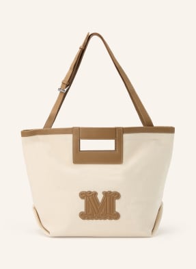 Max Mara Beachwear Strandtasche Ecru beige