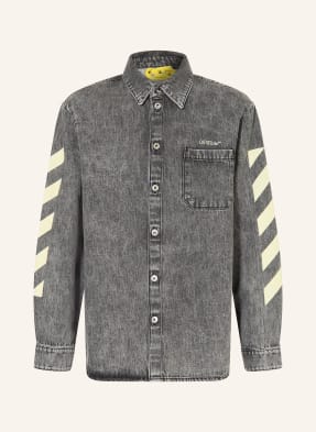 Off-White Džínová Košile šedá / tmavě žlutá