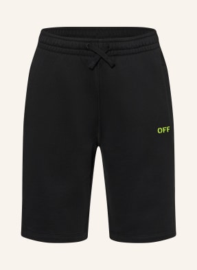 Off-White Mikrovlněné Šortky černá / neonově zelená