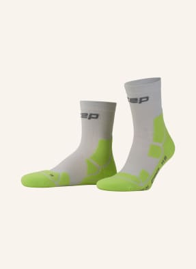 Cep Trekové Ponožky Hiking Mid Cushion Compression – Mid Cut S Merino Vlnou světle šedá / světle zelená