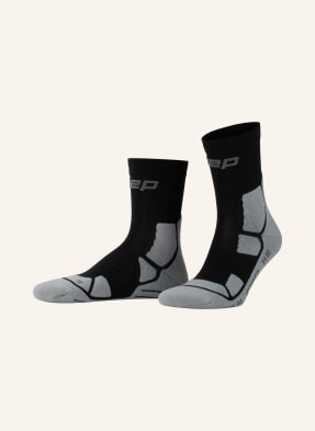 Cep Trekové Ponožky Hiking Mid Cushion Compression – Mid Cut S Merino Vlnou černá / světle šedá