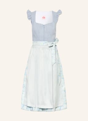 Spieth & Wensky Dirndl Hadi černošedá / světle zelená / modrá
