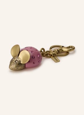 Coach Taschenanhänger Mit Schmucksteinen pink
