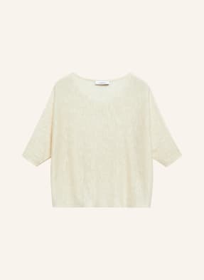 Comma Pullover Mit Leinen Und 3/4-Arm weiss
