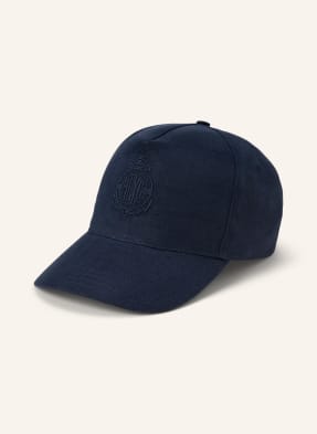 Ralph Lauren Purple Label Čepice S Hedvábím A Lnem tmavě modrá