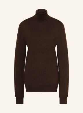 The Frankie Shop Svetr S Rolákem Eve tmavě hnědá