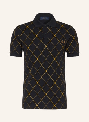 Fred Perry Piqué Polokošile černá / hnědá