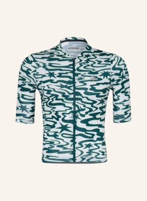 Café Du Cycliste Cyklistický Dres Laurette bílá / žlutá / petrolejová