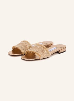 Jimmy Choo Pantofle Joa S Třpytivou Přízí zlatá