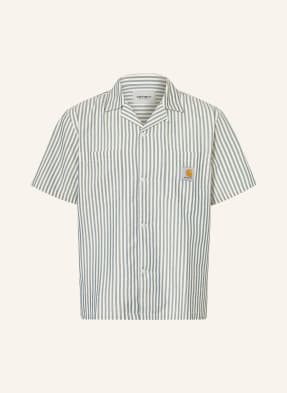Carhartt Wip Resortová Košile Leavel Comfort Fit černošedá / bílá