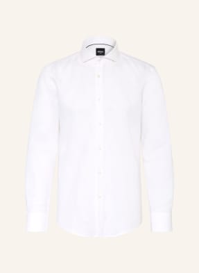 Boss Hemd Hank Slim Fit Mit Leinen weiss