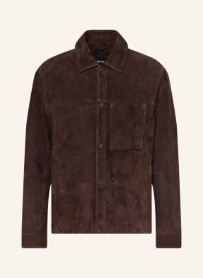 Boss Leder-Overjacket Molot braun