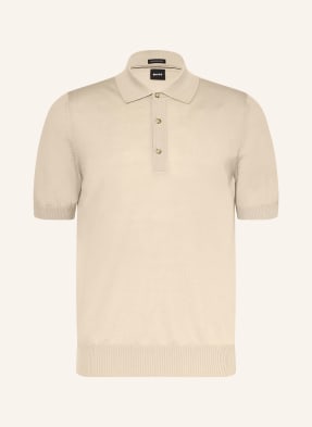 Boss Strick-Poloshirt Nolano beige