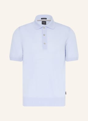 Boss Strick-Poloshirt Nolano blau