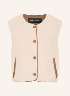 Darling Harbour Teddyfell-Weste beige