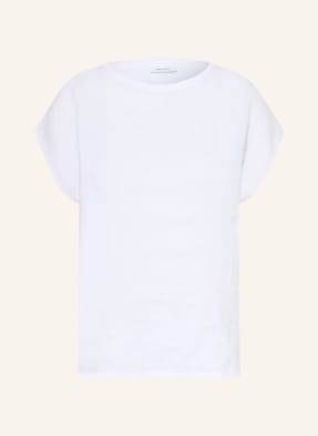 Darling Harbour T-Shirt Im Materialmix Mit Leinen weiss