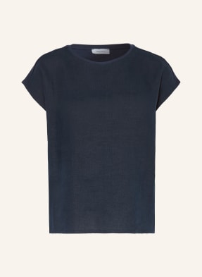 Darling Harbour T-Shirt Im Materialmix Mit Leinen blau