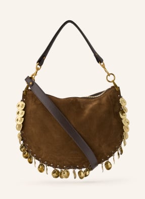 Isabel Marant Schultertasche Oskan Soft Zip braun