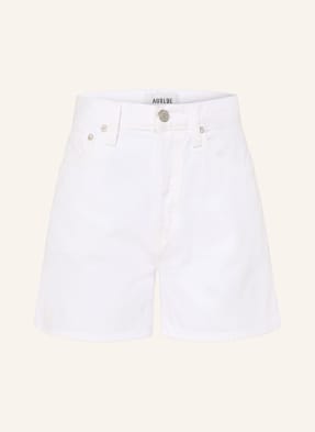 Agolde Džínové Šortky Parker Long mmelo marshmallow (clean white)
