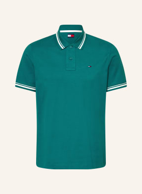 Tommy Jeans Jerseyové Polo Tričko petrolejová / bílá