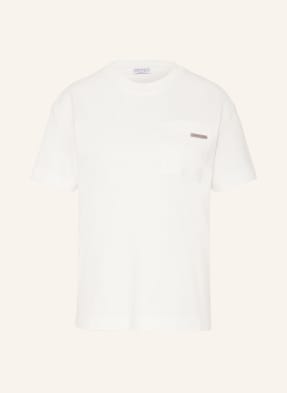 Brunello Cucinelli T-Shirt Mit Schmucksteinen weiss