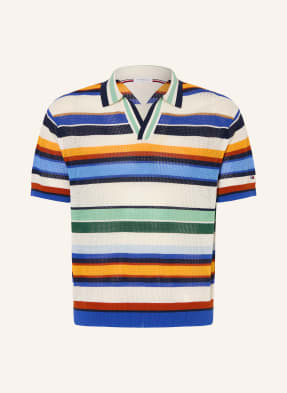 Tommy Hilfiger Pletené Polo Tričko modrá / oranžová / zelená