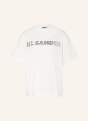 Jil Sander Oversized Tričko bílá / stříbrná