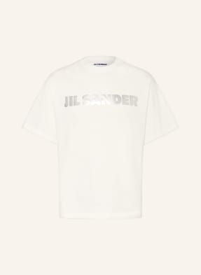 Jil Sander Tričko bílá / stříbrná