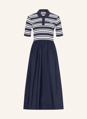 Smith & Soul Pletené Polo Šaty Z Kombinace Materiálů tmavě modrá / režná