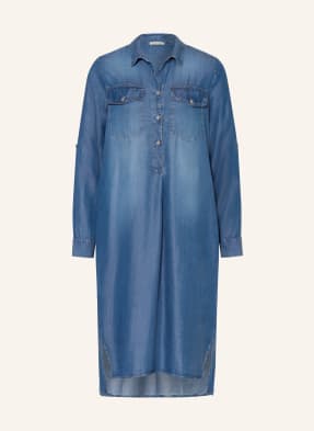 Lilienfels Hemdblusenkleid In Jeansoptik blau