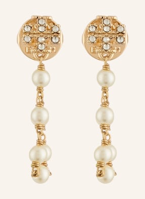Tory Burch Náušnice Kira zlatá / bílá