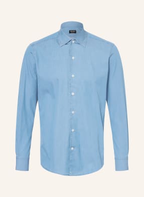 Zegna Džínová Košile Regular Fit modrá