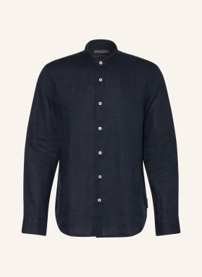 Marc O'polo Leinenhemd Regular Fit Mit Stehkragen blau