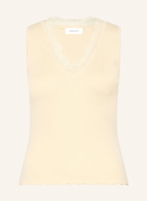 Darling Harbour Stricktop Mit Spitze gelb