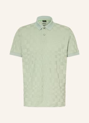 Boss Strick-Poloshirt Spirit gruen