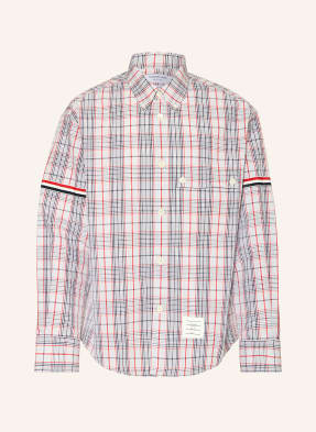 Thom Browne. Košile Comfort Fit světle šedá / červená / černá