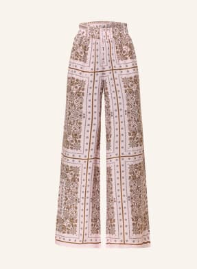 Darling Harbour Kalhoty S Hedvábím bandana print rose