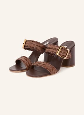 Casadei Pantofle Cleo tmavě hnědá / zlatá