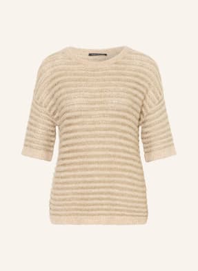 Luisa Cerano Strickshirt Mit Leinen Und Glitzergarn rosa