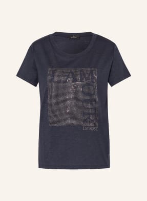 Monari T-Shirt Mit Schmucksteinen blau
