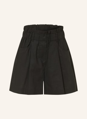 Mrs & Hugs Paperbag-Shorts Mit Leinen schwarz