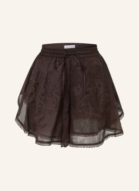 Mrs & Hugs Shorts Mit Spitze braun