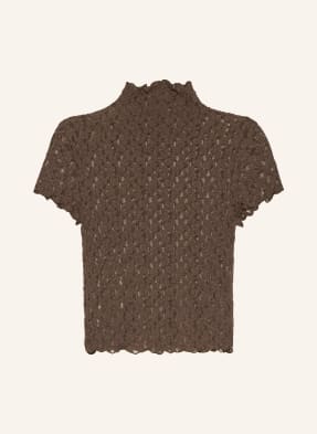 Mrs & Hugs Blusenshirt Aus Spitze braun