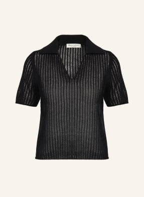 Marc O'polo Strick-Poloshirt schwarz