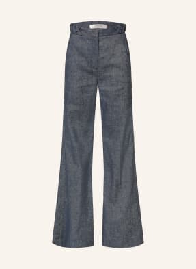 Dorothee Schumacher Zvonové Džíny Fluid Denim S Lnem 887 denim blue