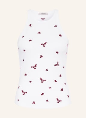 Dorothee Schumacher Top Ribbed Seduction bílá / tmavě červená