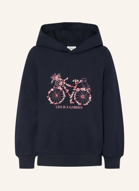 S.Oliver Red Mikina S Kapucí tmavě modrá / starorůžová / růžová